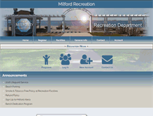 Tablet Screenshot of milfordrecreation.com